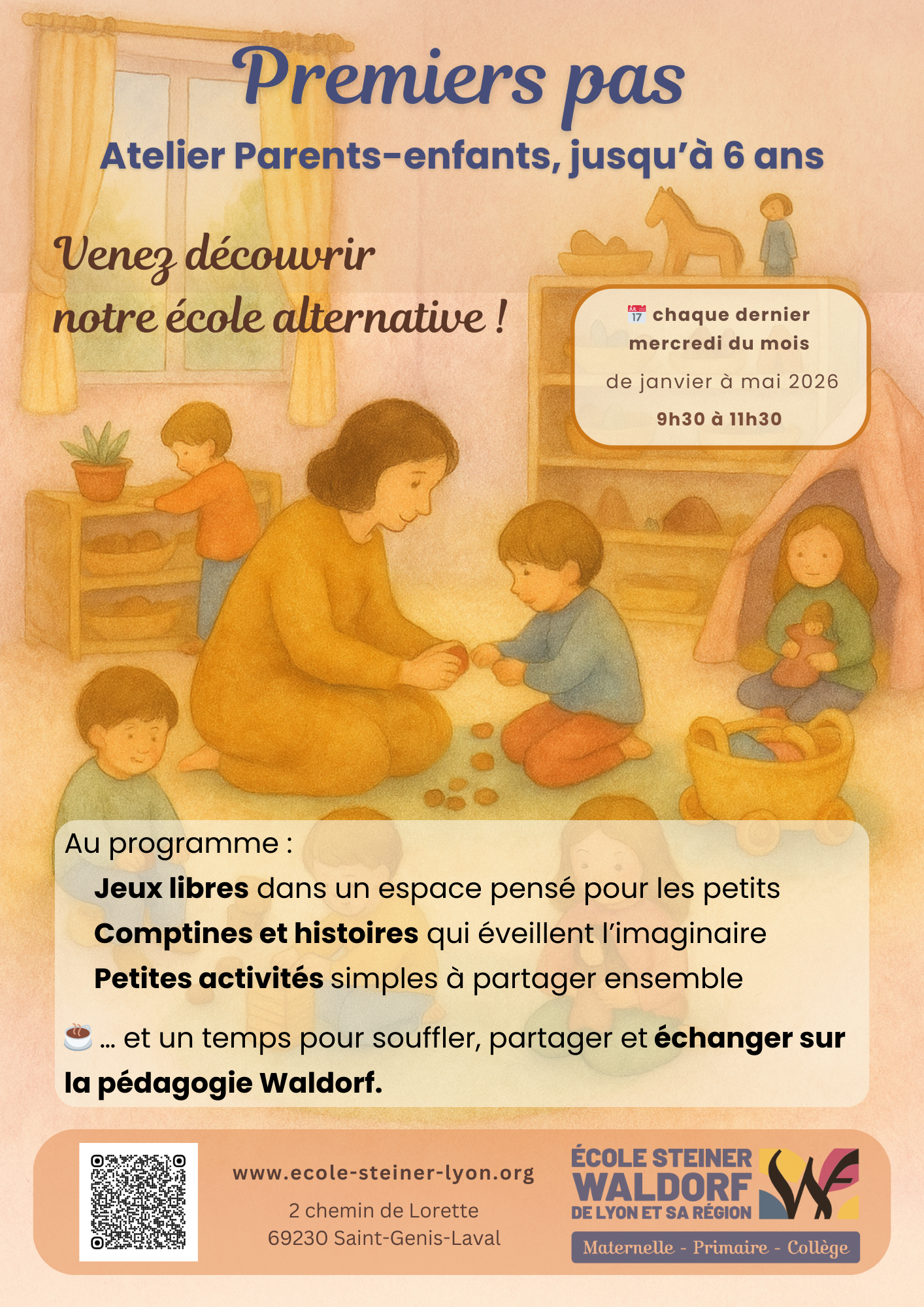 Premiers pas – ateliers parents-enfants à l’École Steiner-Waldorf de Lyon