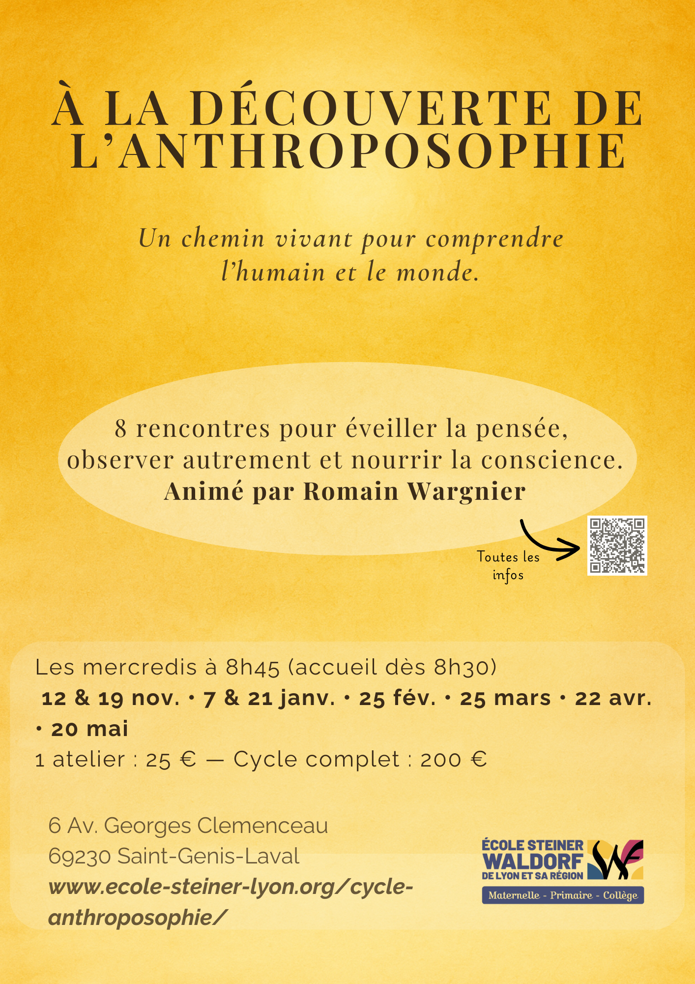 Affiche initiation à l’anthroposophie